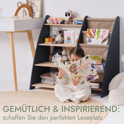 2in1 Montessori-Regal für Kleinkinder – Bücher &amp; Spielzeug