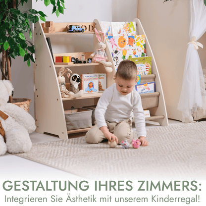 2in1 Montessori-Regal für Kleinkinder – Bücher &amp; Spielzeug