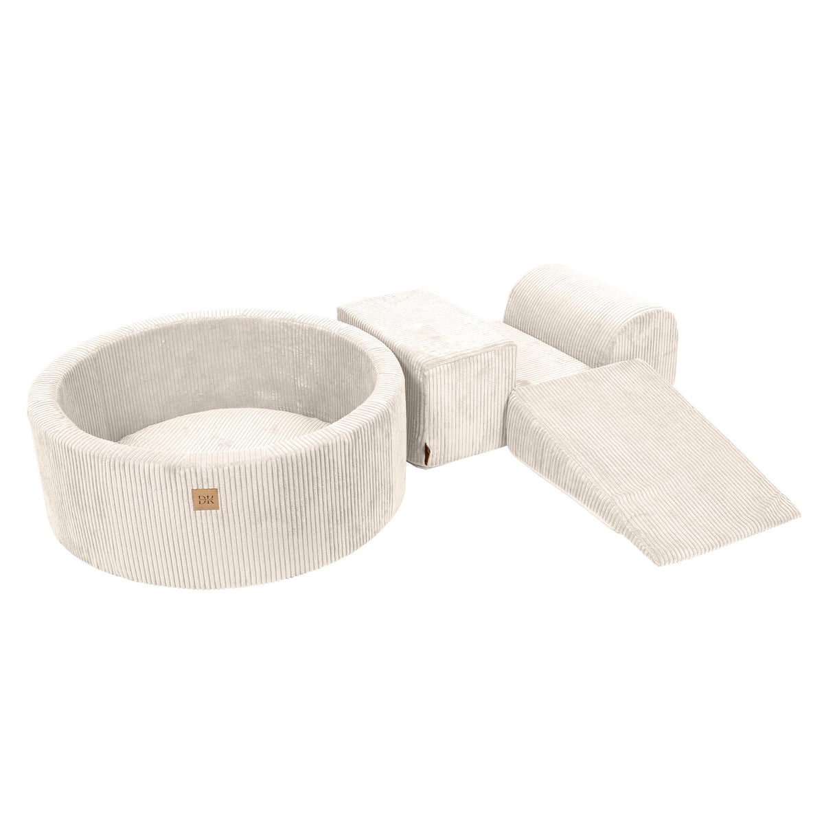 Design4Kids Schaumspielset Jewel Cord mit Bällebad und 200 Bällen Almond Beige