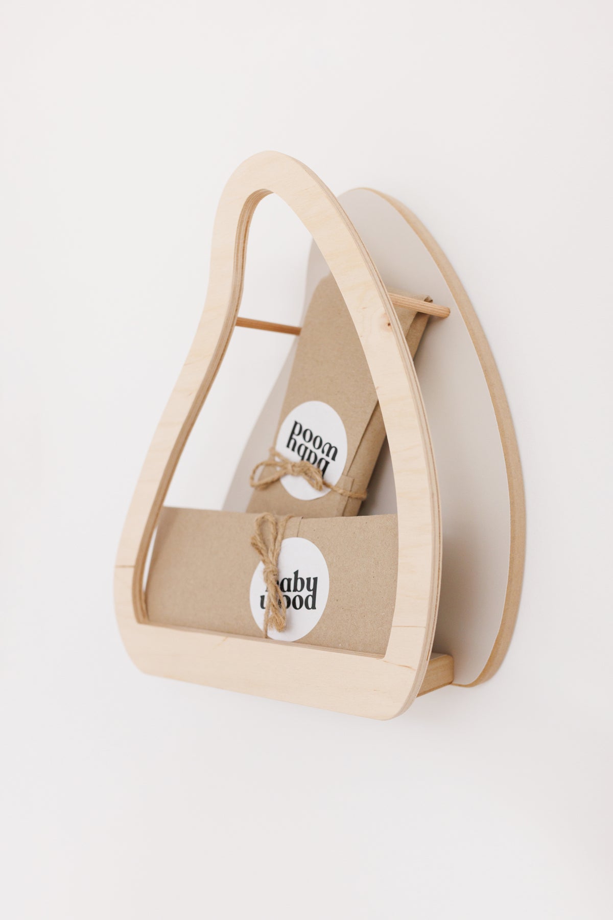 BabyWood Montessori Hanging Shelf WAVE L - Natural