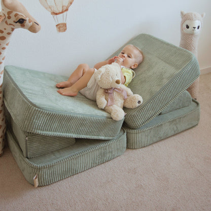 Design4Kids Mini Spielsofa Jewel Cord Basic Classic Olive