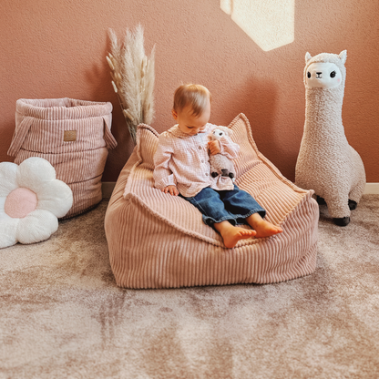 MeowBaby Kindersessel Ästhetik Cord eckig