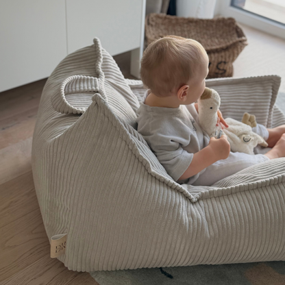 Design4Kids Kindersessel Jewel Cord eckig Vintage Beige