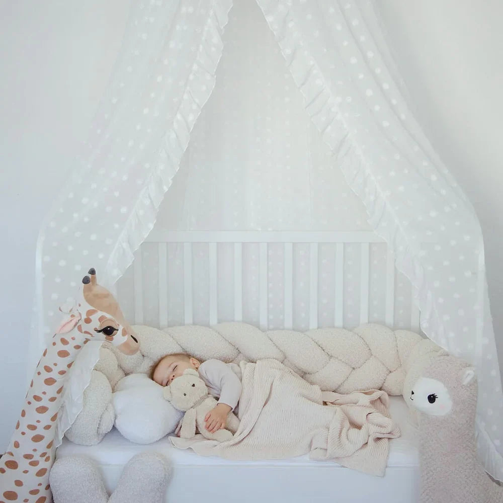 Design4Kids Geflochtene Bettschlange Jewel aus Teddy-Stoff