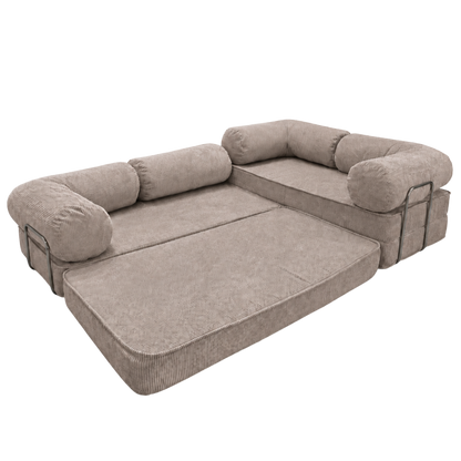 Design4Kids Family Ecksofa 3-Sitzer Jewel Cord Corner 300