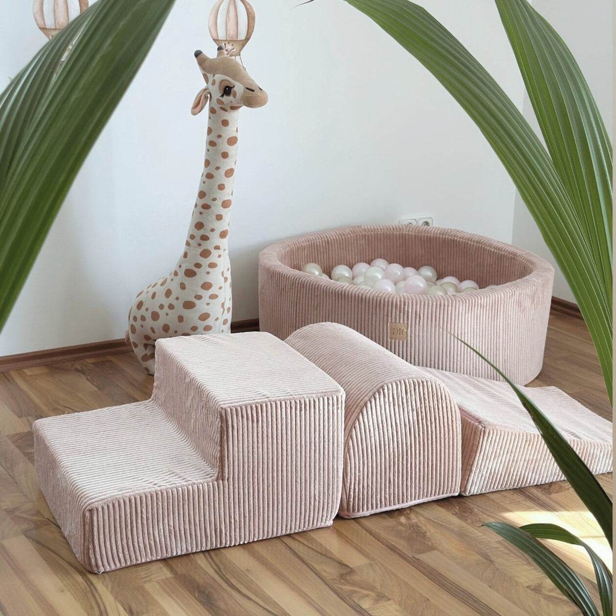 Design4Kids Schaumspielset Jewel Cord mit Bällebad und 200 Bällen Blushed Rose