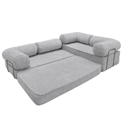 Design4Kids Family Ecksofa 3-Sitzer Jewel Cord Corner 300