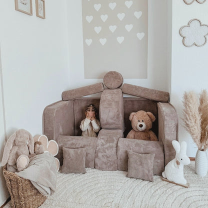 Design4Kids Mini Spielsofa Jewel Cord Max Hazelnut Taupe