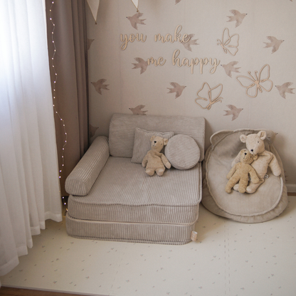 MeowBaby Kindersessel 3-in-1 Ästhetik Cord