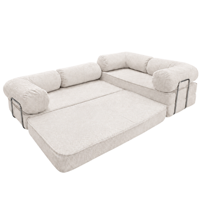Design4Kids Family Ecksofa 3-Sitzer Jewel Cord Corner 300
