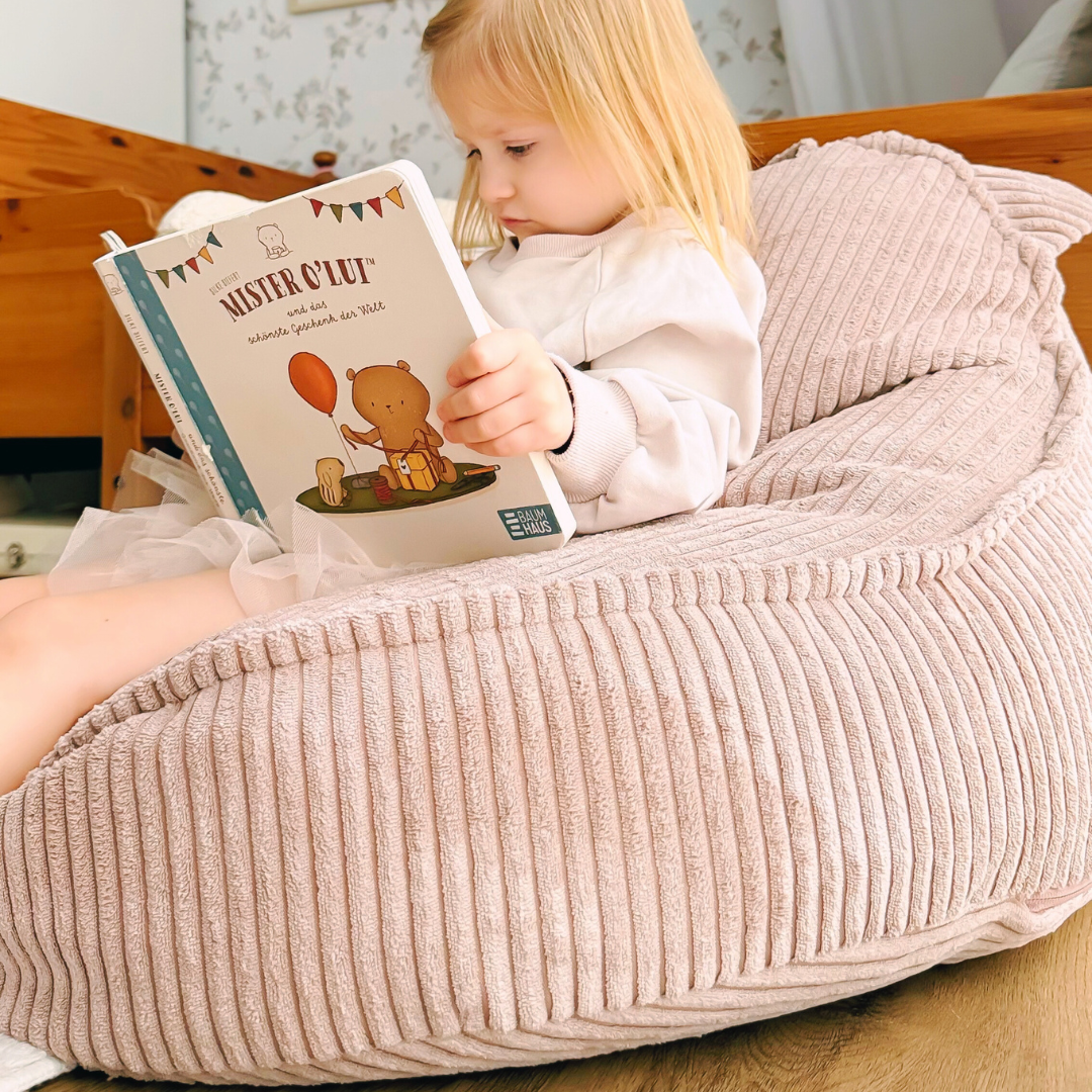 MeowBaby Sitzsack Ästhetik Cord Bär - Classic Cord Edition