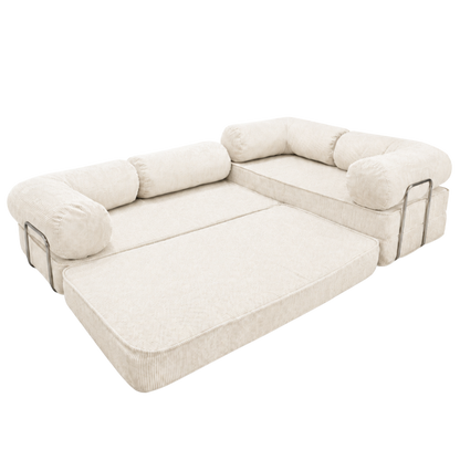 Design4Kids Family Ecksofa 3-Sitzer Jewel Cord Corner 300