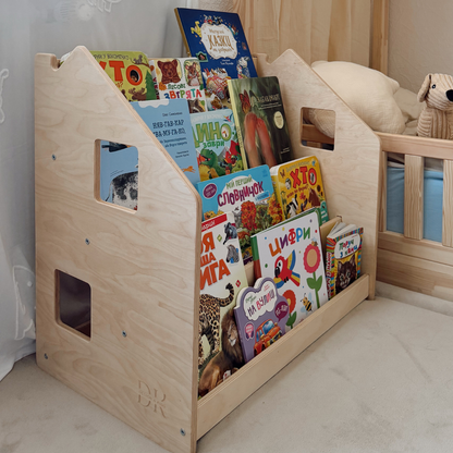 Design4Kids Montessori Bücherregal für Kinder – Natur
