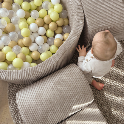 Design4Kids Schaumspielset Jewel Cord mit Bällebad und 200 Bällen Hazelnut Taupe