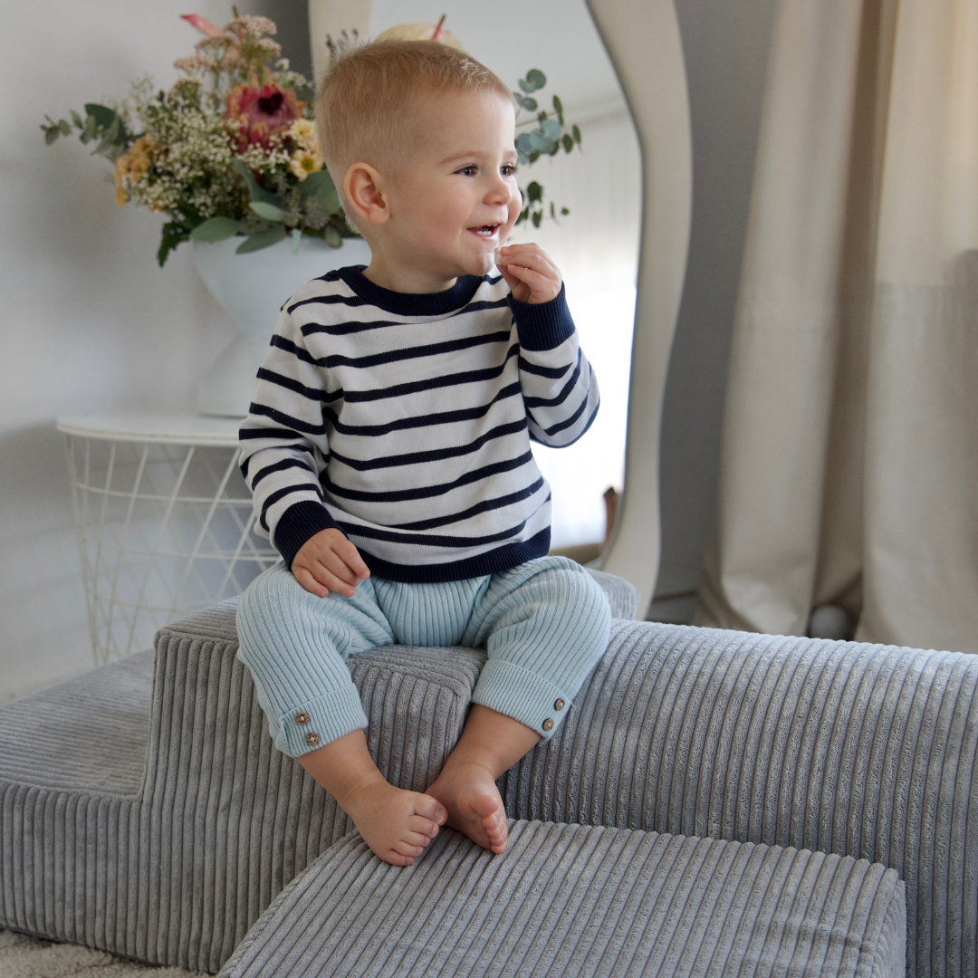 Design4Kids Schaumspielset Jewel Cord mit Bällebad und 200 Bällen Marble Grey