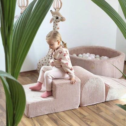 Design4Kids Schaumspielset Jewel Cord mit Bällebad und 200 Bällen Blushed Rose