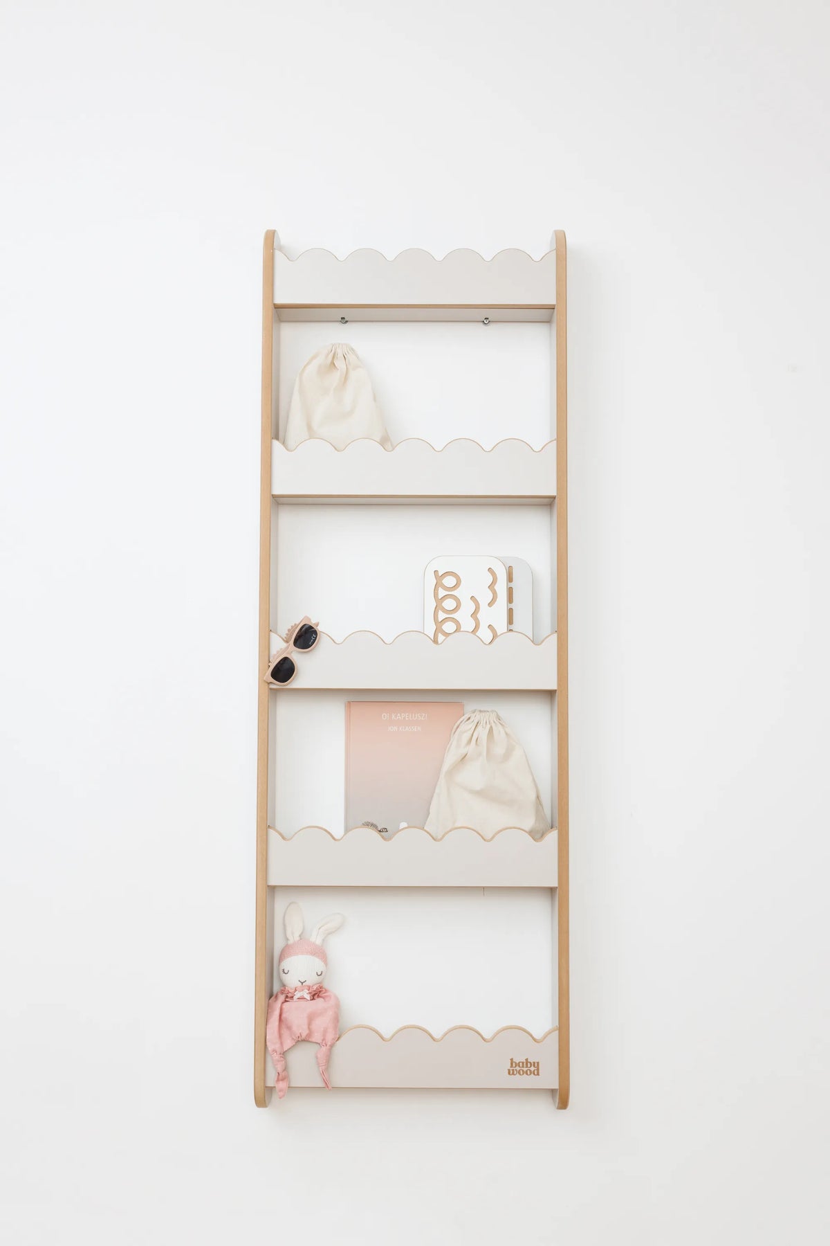 BabyWood Wandregal WAVE L Kaschmir