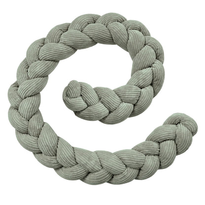 Design4Kids Geflochtene Bettschlange Jewel aus Cord-Stoff