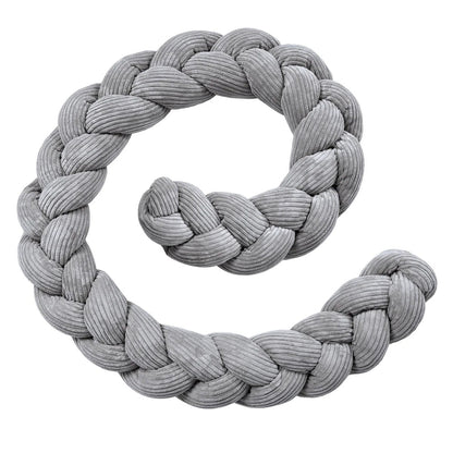 Design4Kids Geflochtene Bettschlange Jewel aus Cord-Stoff