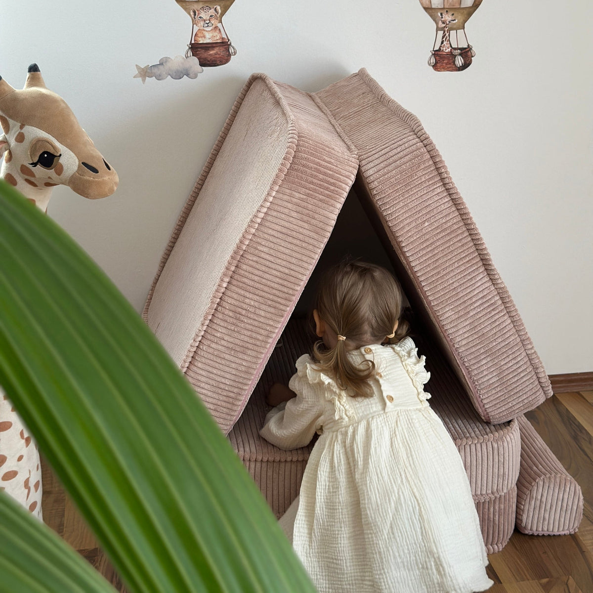 Design4Kids Mini Spielsofa Jewel Cord Max Blushed Rose