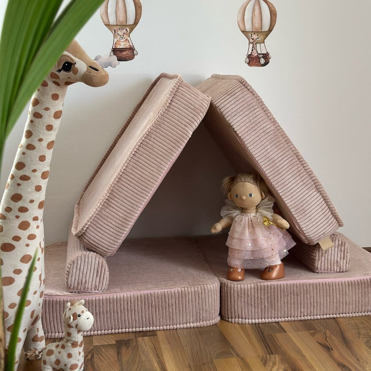 Design4Kids Mini Spielsofa Jewel Cord Max Blushed Rose