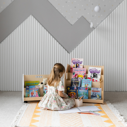 Design4Kids Montessori Bücherregal für Kinder – Natur