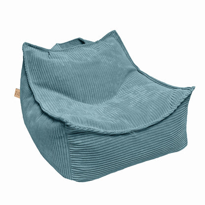Design4Kids Kindersessel Jewel Cord eckig Ocean Blue