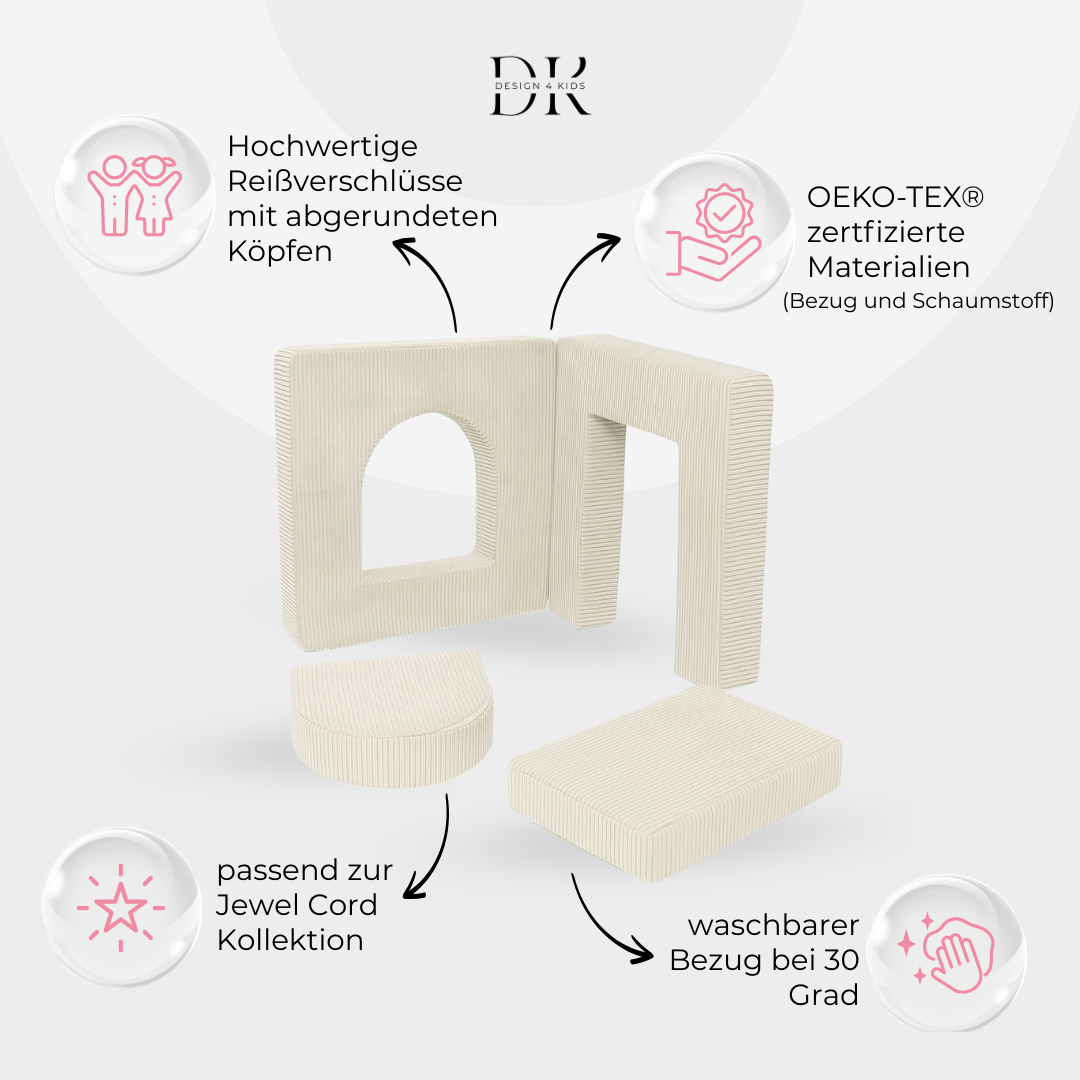 Design4Kids Arches Cord Jewel / Petit 120cm Almond Beige