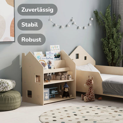 BusyKids Montessori 2-in-1 Bücherregal für Kinder
