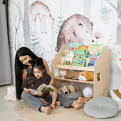 BusyKids Montessori 2-in-1 Bücherregal für Kinder
