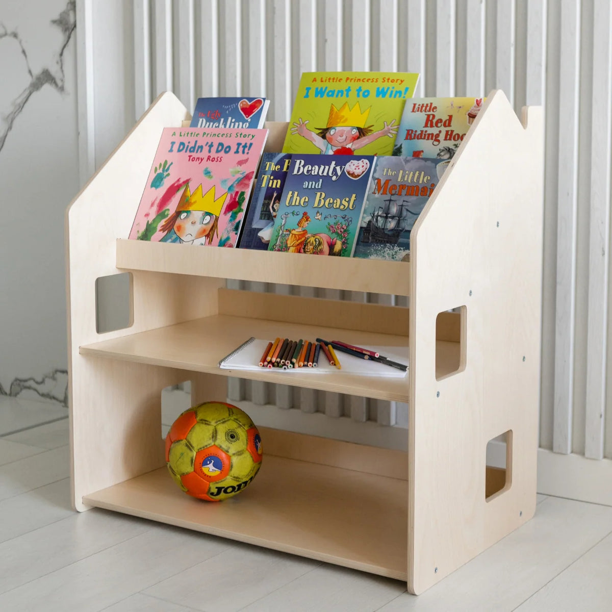 BusyKids Montessori 2-in-1 Bücherregal für Kinder