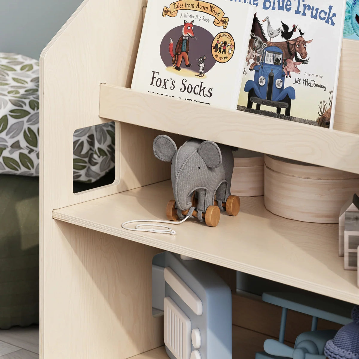 BusyKids Montessori 2-in-1 Bücherregal für Kinder