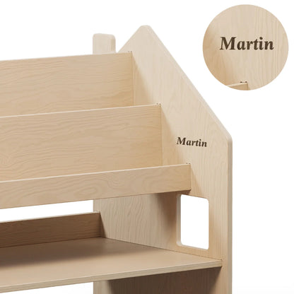 BusyKids Montessori 2-in-1 Bücherregal für Kinder