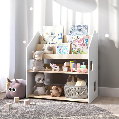 BusyKids Montessori 2-in-1 Bücherregal für Kinder