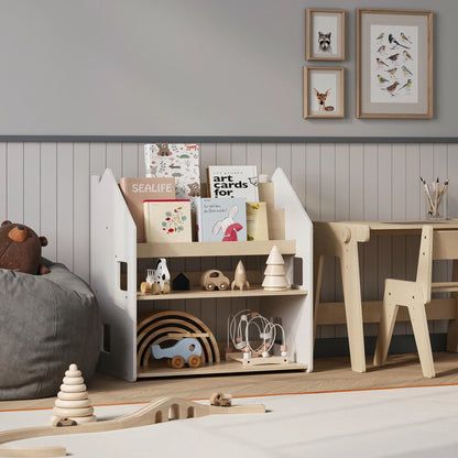 BusyKids Montessori 2-in-1 Bücherregal für Kinder