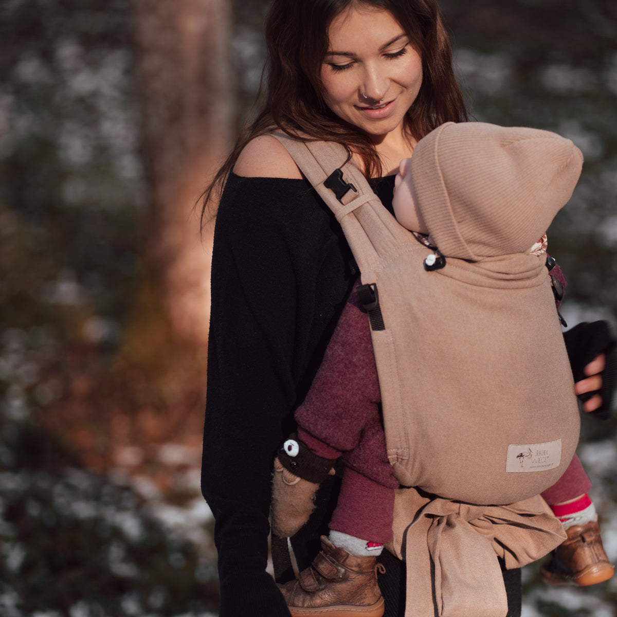 Storchenwiege Talemo Half-Buckle Babytrage – Sand