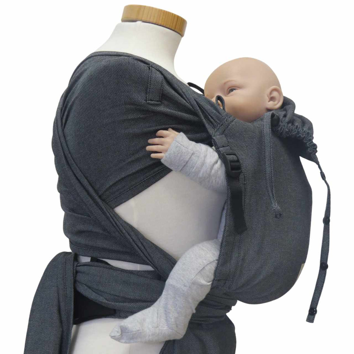Storchenwiege Bondima Wrap Conversion Babytrage – Graphit