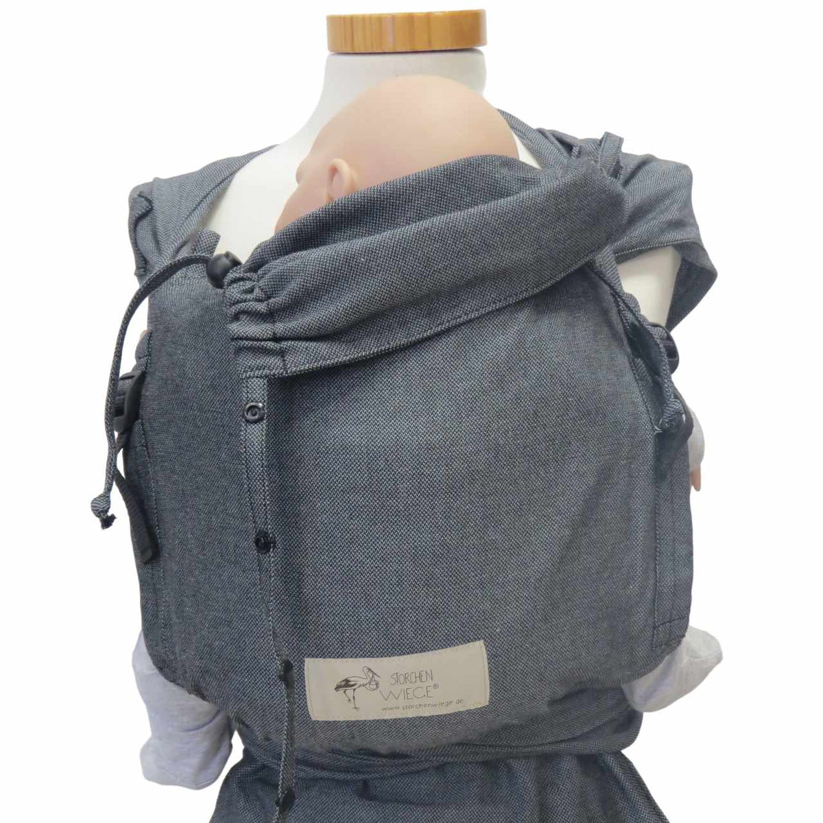 Storchenwiege Bondima Wrap Conversion Babytrage – Graphit