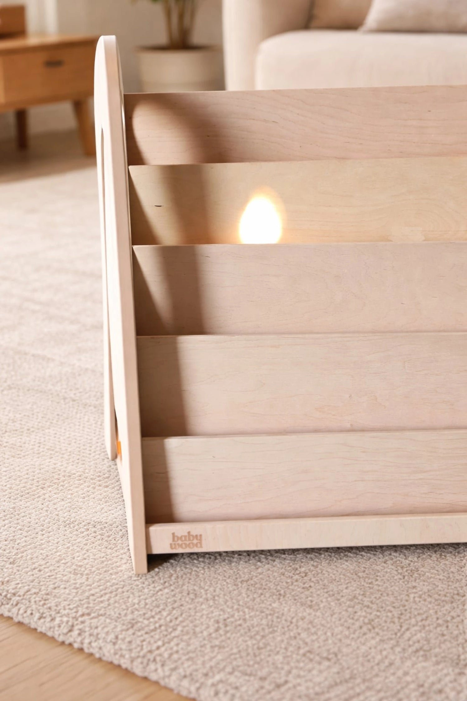 BabyWood Montessori Book Shelf SLIM M - natural