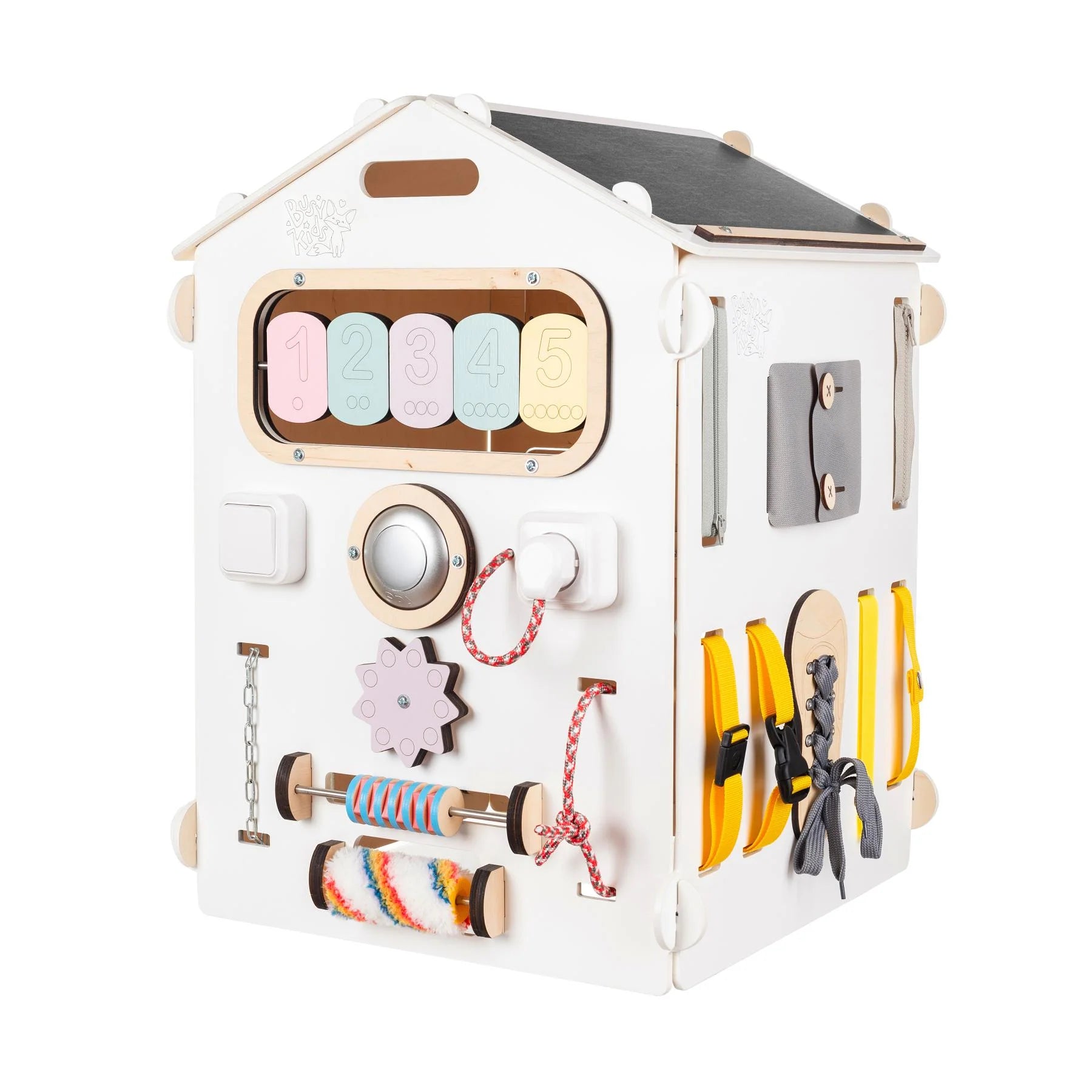 BusyKids-BusyBoard-das-sensorische-Montessori-Spielhaus-Weiss_Pastell-limitierte-Auflage-08
