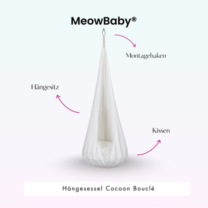 MeowBaby Hängesessel Cocoon Bouclé - Lieferumfang