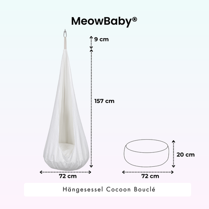 MeowBaby Hängesessel Cocoon Bouclé - Maße