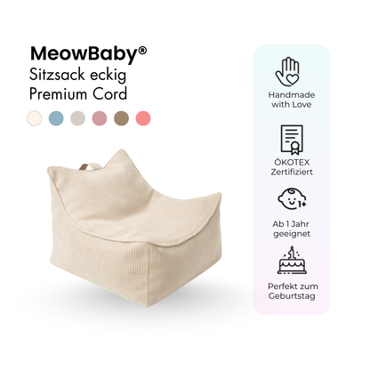 MeowBaby Kindersessel eckig - Slim Cord Edition