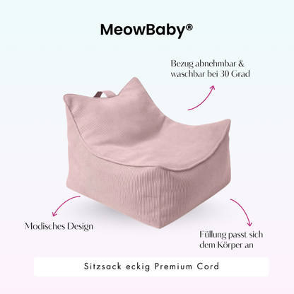 MeowBaby Kindersessel eckig - Slim Cord Edition