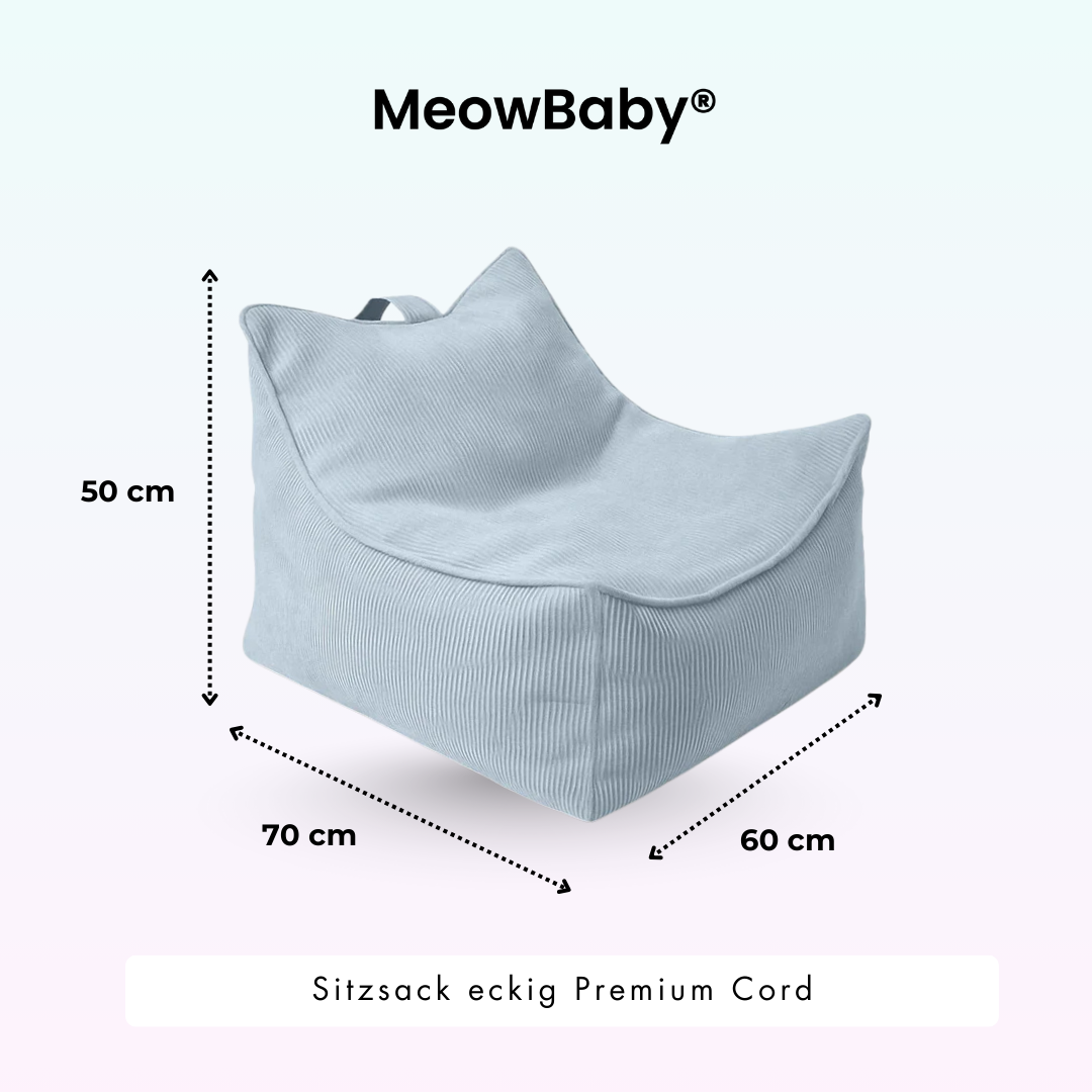 MeowBaby Kindersessel eckig - Slim Cord Edition