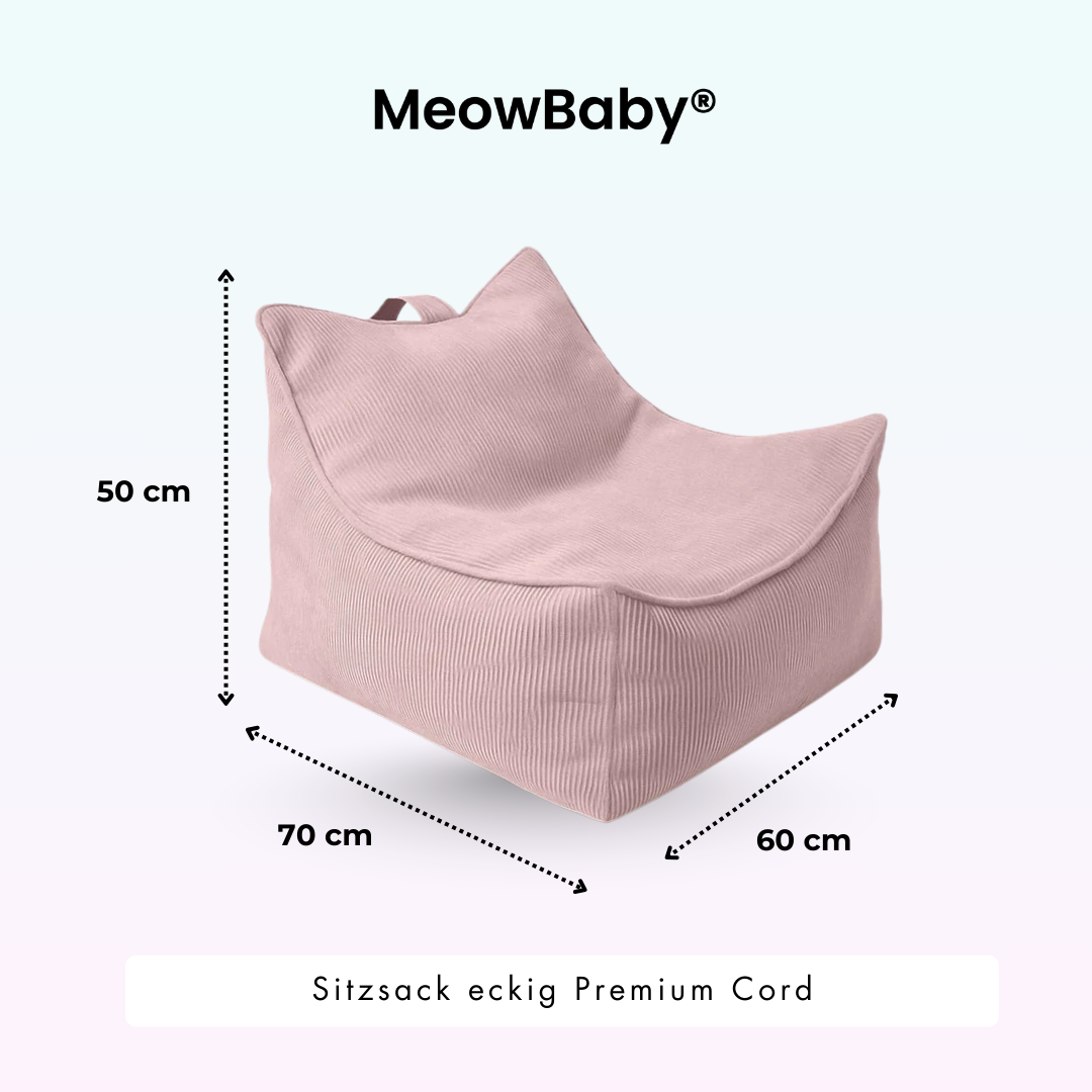MeowBaby Kindersessel eckig - Slim Cord Edition