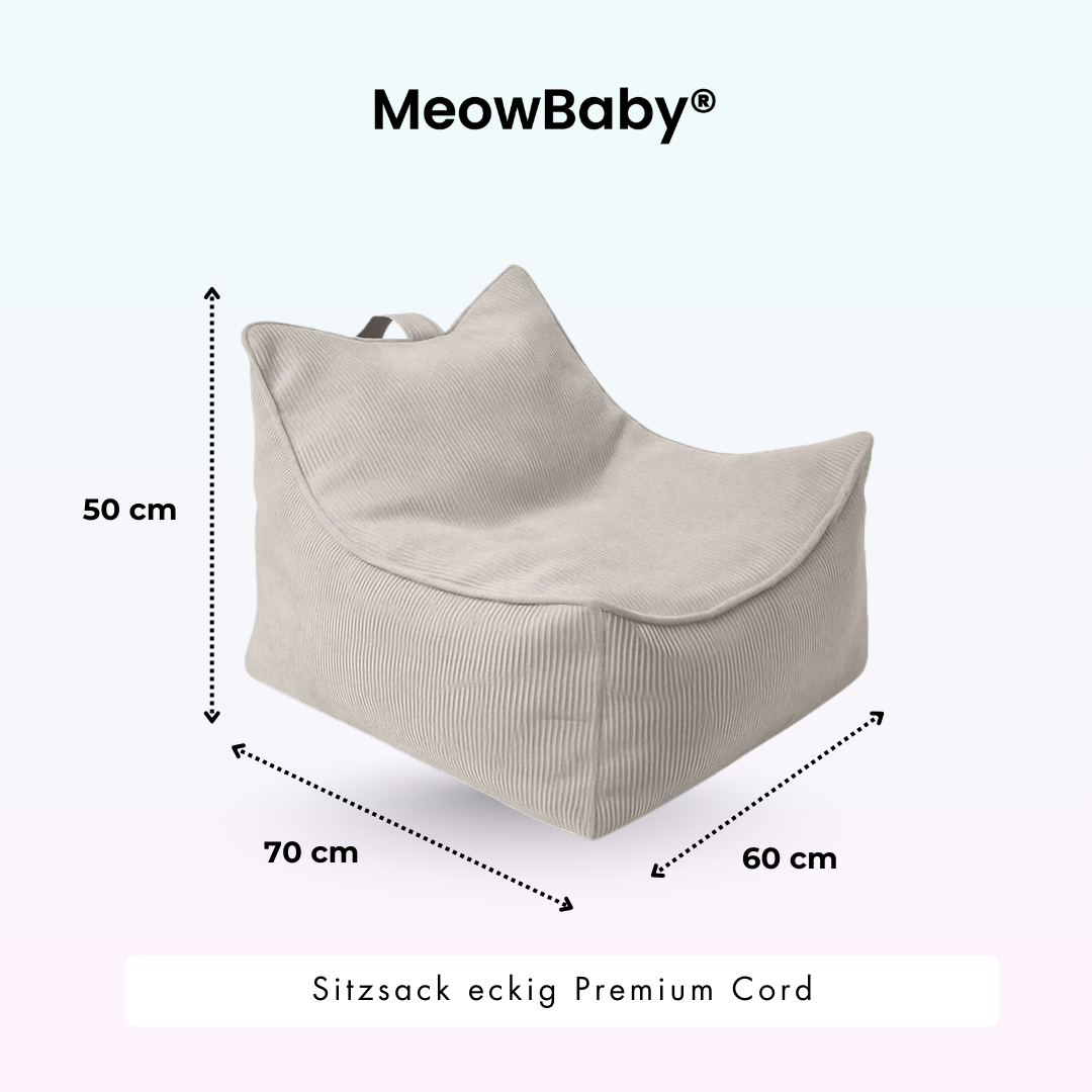 MeowBaby Kindersessel eckig - Slim Cord Edition