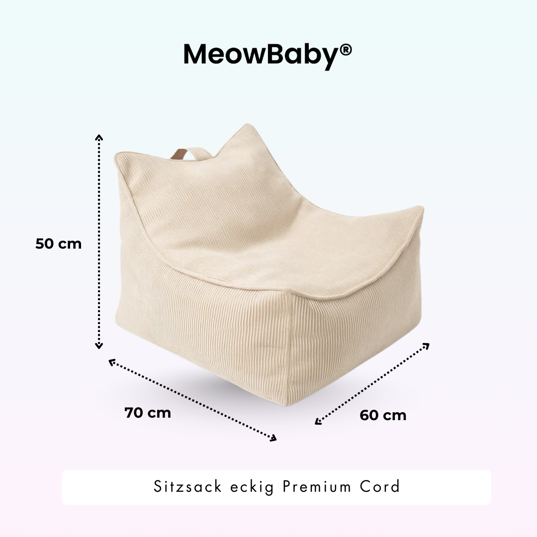 MeowBaby Kindersessel eckig - Slim Cord Edition