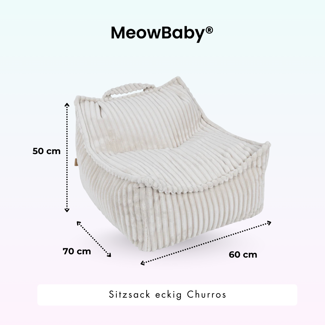 MeowBaby Kinder-Sitzsack Churros eckig