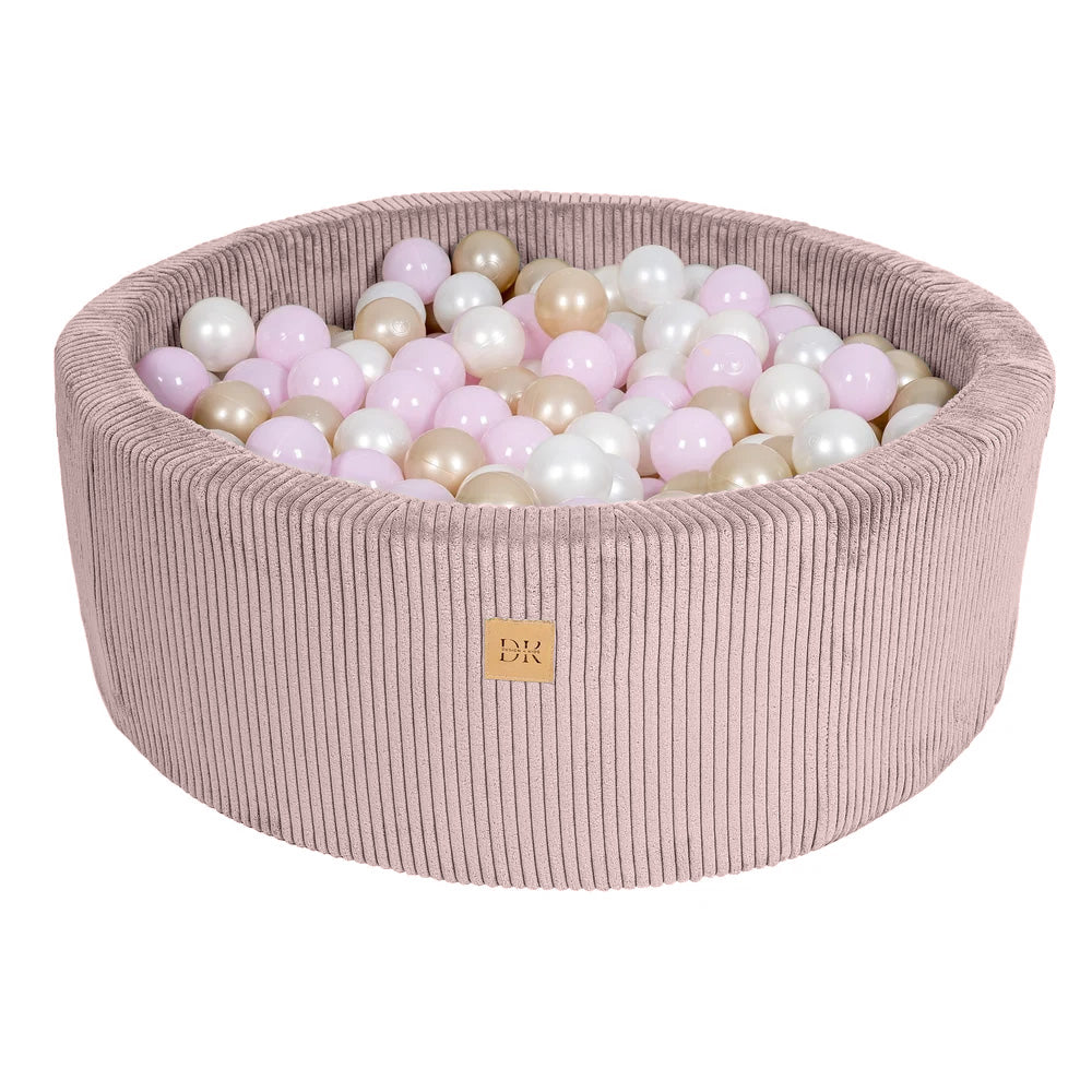 Design4Kids Bällebad Jewel 90x30cm Cord mit 200 Bällen - eigene Farbauswahl Powder Rose